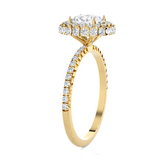 1 5/8 ctw Round Lab Grown Diamond Halo Engagement Ring