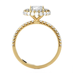 1 5/8 ctw Round Lab Grown Diamond Halo Engagement Ring
