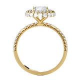 1 5/8 ctw Round Lab Grown Diamond Halo Engagement Ring
