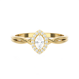 1/4 ctw Marquise Lab Grown Diamond Halo Engagement Ring
