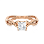 1/2 ctw Princess-Cut Lab Grown Diamond Solitaire Engagement Ring