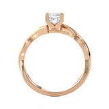 1/2 ctw Princess-Cut Lab Grown Diamond Solitaire Engagement Ring