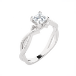 1/2 ctw Princess-Cut Lab Grown Diamond Solitaire Engagement Ring