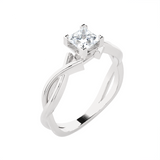 1/2 ctw Princess-Cut Lab Grown Diamond Solitaire Engagement Ring