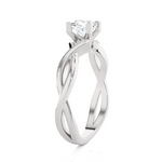 1/2 ctw Princess-Cut Lab Grown Diamond Solitaire Engagement Ring