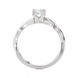 1/2 ctw Princess-Cut Lab Grown Diamond Solitaire Engagement Ring