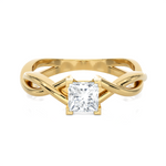 1/2 ctw Princess-Cut Lab Grown Diamond Solitaire Engagement Ring