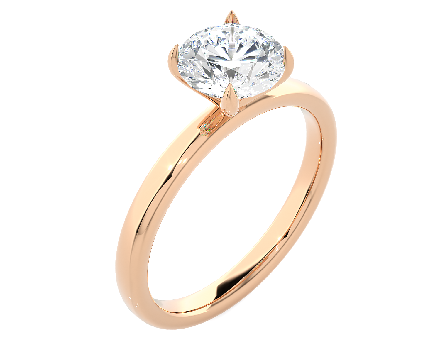 1 1/2 ctw Round Lab Grown Diamond Solitaire Engagement Ring