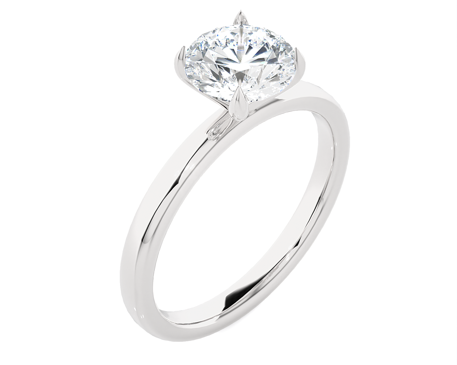 1 1/2 ctw Round Lab Grown Diamond Solitaire Engagement Ring
