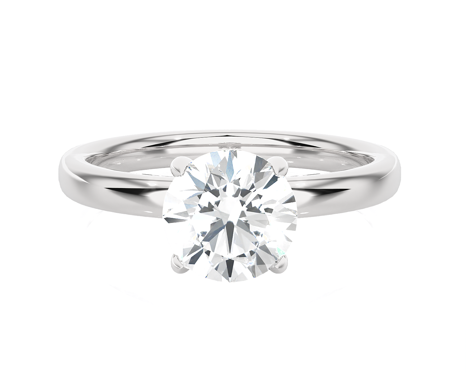 1 1/2 ctw Round Lab Grown Diamond Solitaire Engagement Ring