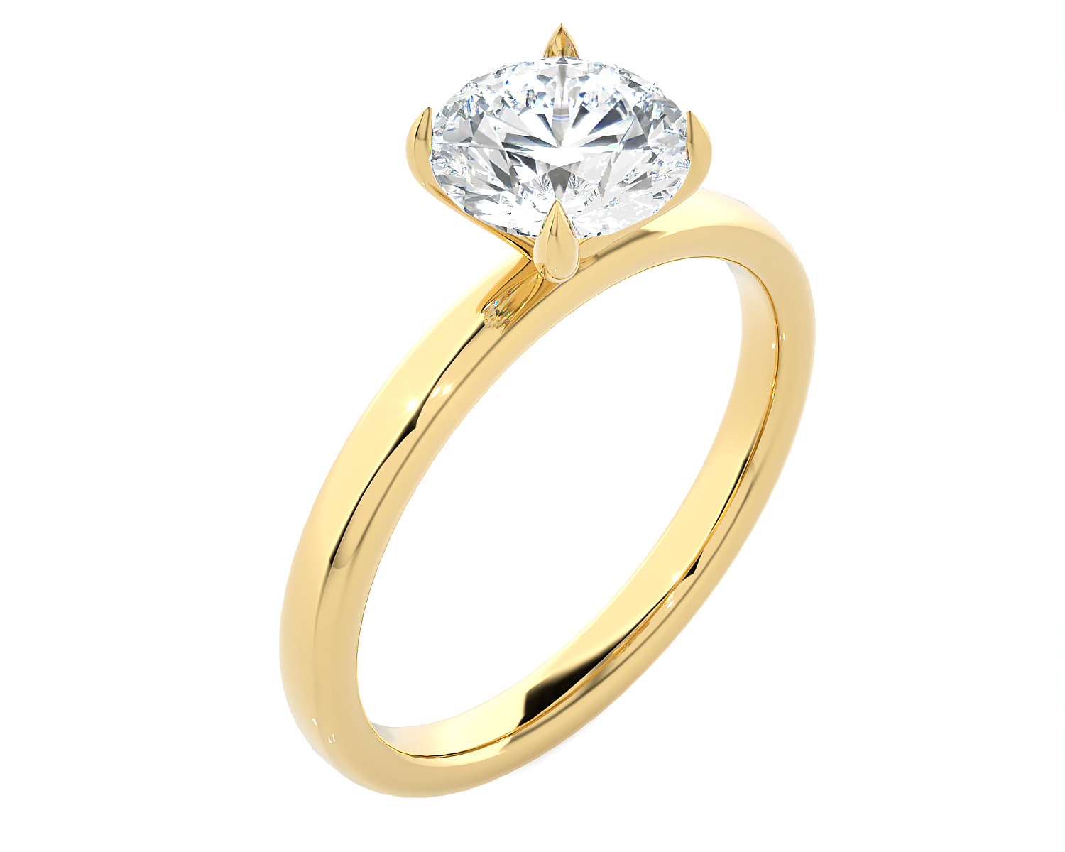 1 1/2 ctw Round Lab Grown Diamond Solitaire Engagement Ring