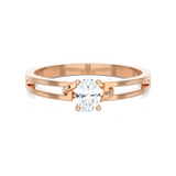 1/4 ctw Round Lab Grown Diamond Solitaire Engagement Ring
