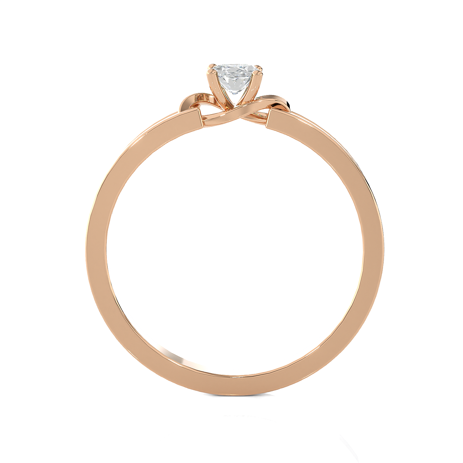 1/4 ctw Round Lab Grown Diamond Solitaire Engagement Ring