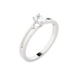 1/4 ctw Round Lab Grown Diamond Solitaire Engagement Ring