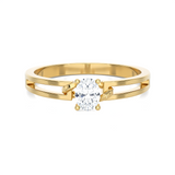 1/4 ctw Round Lab Grown Diamond Solitaire Engagement Ring