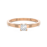1/4 ctw Princess-Cut Lab Grown Diamond Solitaire Engagement Ring