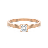 1/4 ctw Princess-Cut Lab Grown Diamond Solitaire Engagement Ring