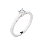 1/4 ctw Princess-Cut Lab Grown Diamond Solitaire Engagement Ring