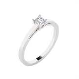 1/4 ctw Princess-Cut Lab Grown Diamond Solitaire Engagement Ring