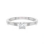 1/4 ctw Princess-Cut Lab Grown Diamond Solitaire Engagement Ring