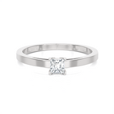 1/4 ctw Princess-Cut Lab Grown Diamond Solitaire Engagement Ring