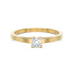 1/4 ctw Princess-Cut Lab Grown Diamond Solitaire Engagement Ring