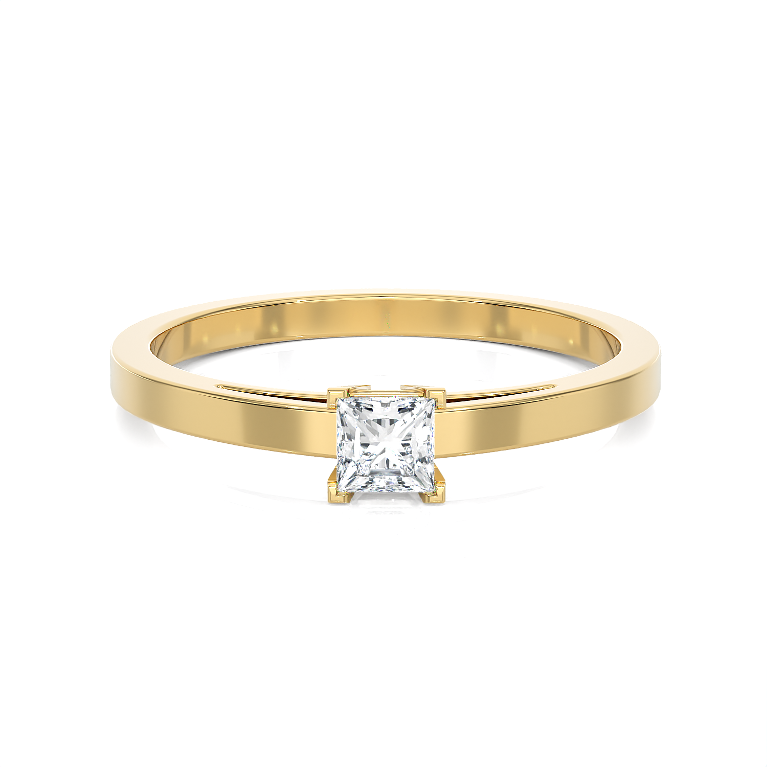 1/4 ctw Princess-Cut Lab Grown Diamond Solitaire Engagement Ring