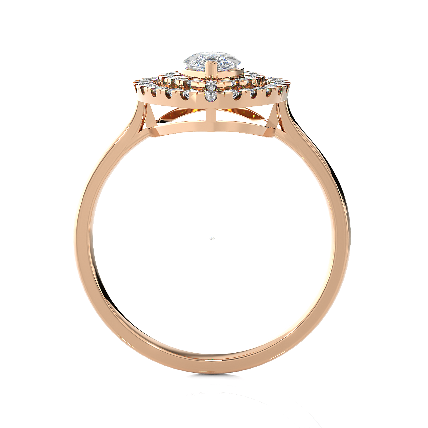 1 ctw Marquise Lab Grown Diamond Halo Engagement Ring