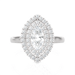 1 ctw Marquise Lab Grown Diamond Halo Engagement Ring