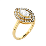 1 ctw Marquise Lab Grown Diamond Halo Engagement Ring