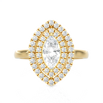 1 ctw Marquise Lab Grown Diamond Halo Engagement Ring