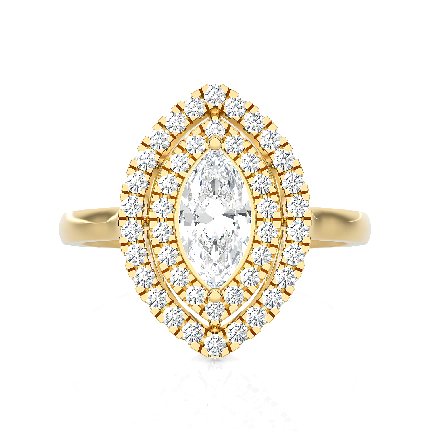 1 ctw Marquise Lab Grown Diamond Halo Engagement Ring