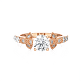 1 1/5 ctw Round Lab Grown Diamond Side Stone Engagement Ring