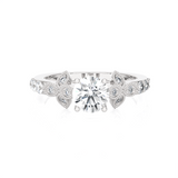 1 1/5 ctw Round Lab Grown Diamond Side Stone Engagement Ring