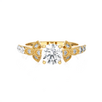 1 1/5 ctw Round Lab Grown Diamond Side Stone Engagement Ring