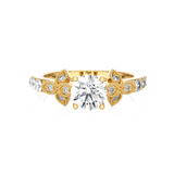 1 1/5 ctw Round Lab Grown Diamond Side Stone Engagement Ring