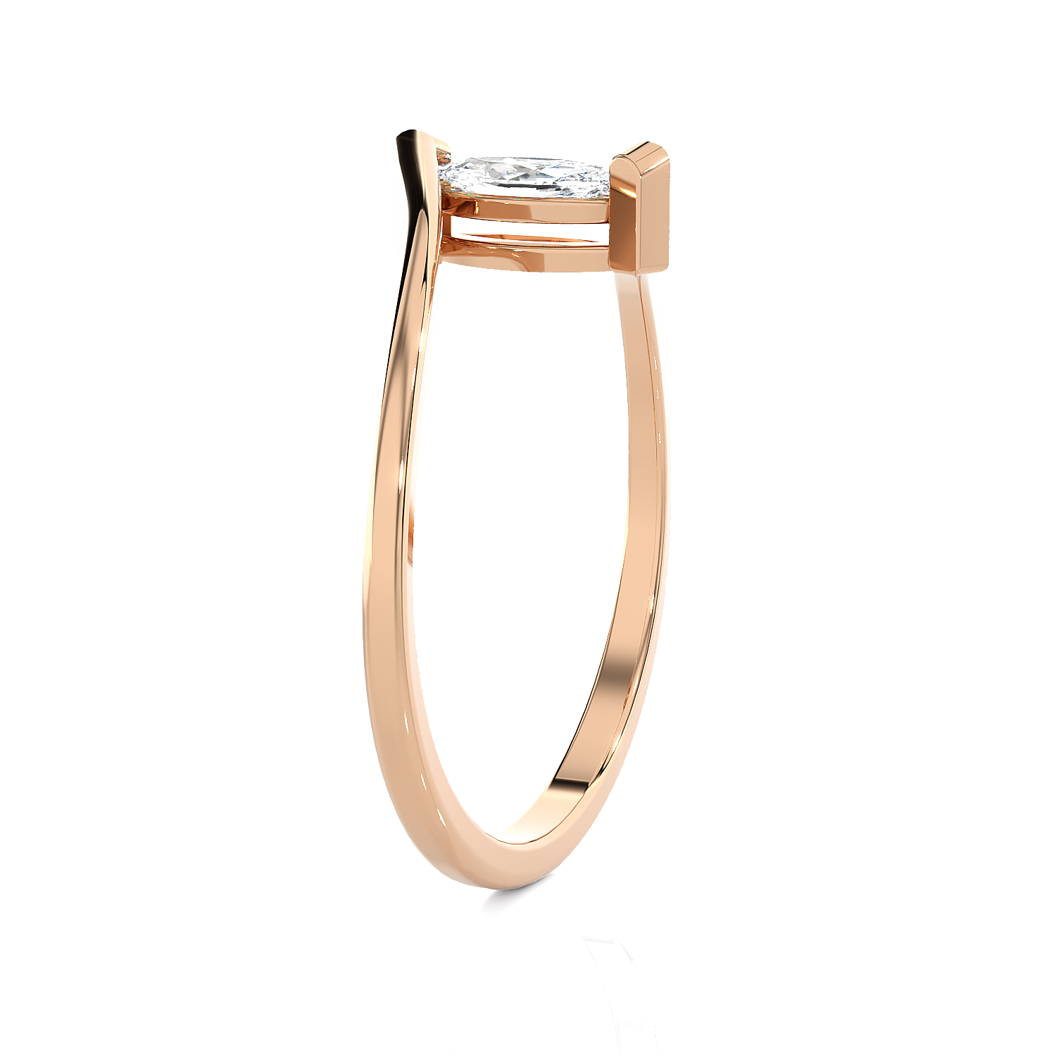 1/4 ctw Marquise Lab Grown Diamond Solitaire Engagement Ring