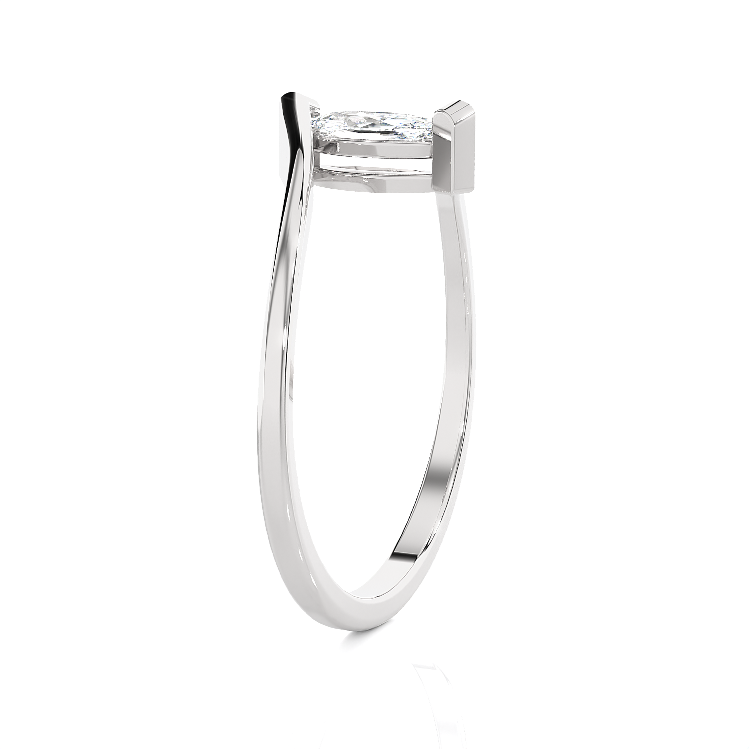 1/4 ctw Marquise Lab Grown Diamond Solitaire Engagement Ring
