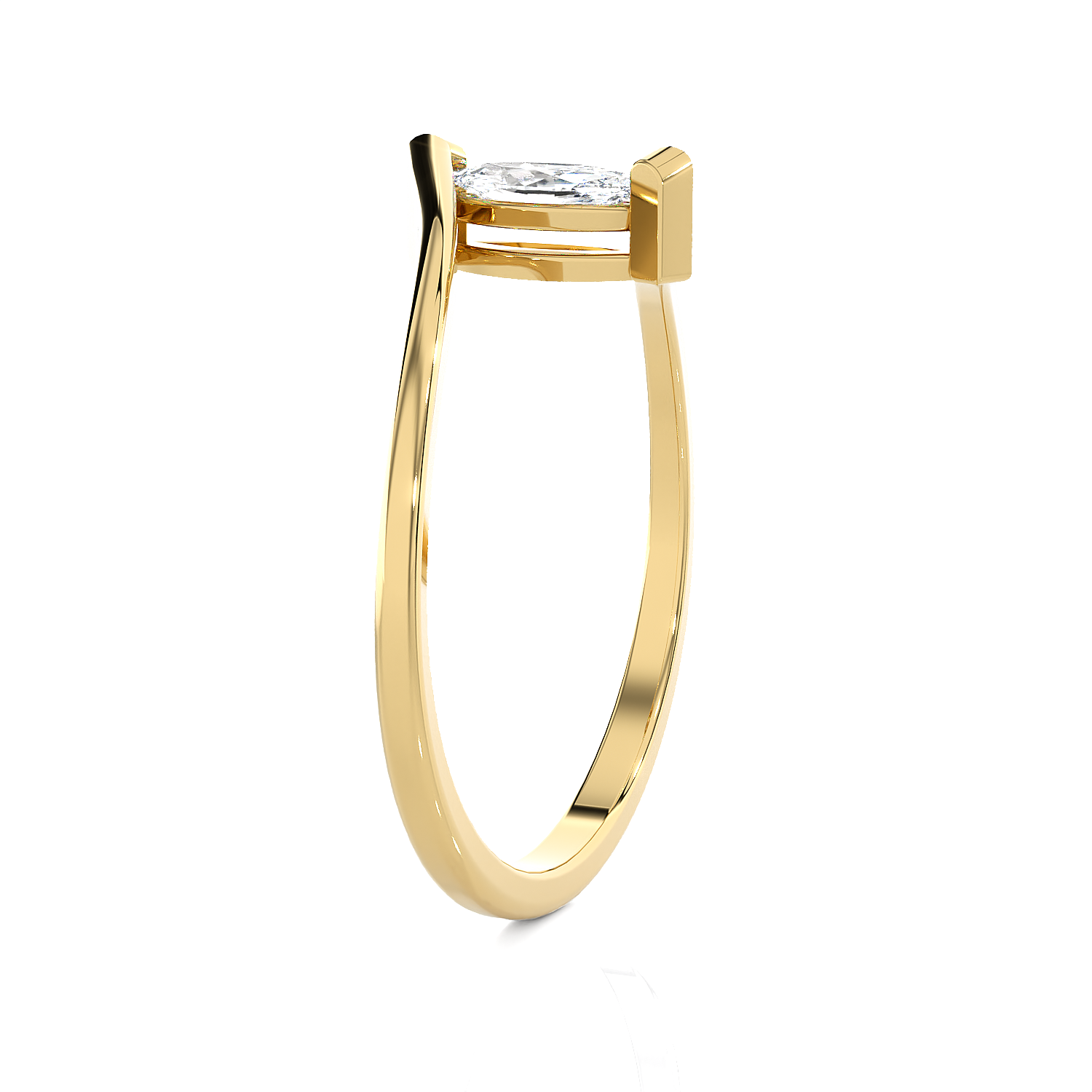 1/4 ctw Marquise Lab Grown Diamond Solitaire Engagement Ring