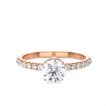 1 3/4 ctw Round Lab Grown Diamond Side Stone Engagement Ring