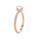 1 3/4 ctw Round Lab Grown Diamond Side Stone Engagement Ring
