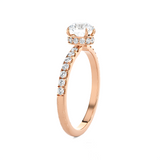 1 3/4 ctw Round Lab Grown Diamond Side Stone Engagement Ring