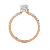 1 3/4 ctw Round Lab Grown Diamond Side Stone Engagement Ring