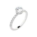 1 3/4 ctw Round Lab Grown Diamond Side Stone Engagement Ring