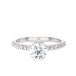 1 3/4 ctw Round Lab Grown Diamond Side Stone Engagement Ring