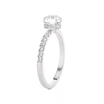 1 3/4 ctw Round Lab Grown Diamond Side Stone Engagement Ring