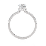 1 3/4 ctw Round Lab Grown Diamond Side Stone Engagement Ring