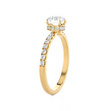 1 3/4 ctw Round Lab Grown Diamond Side Stone Engagement Ring