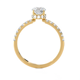 1 3/4 ctw Round Lab Grown Diamond Side Stone Engagement Ring