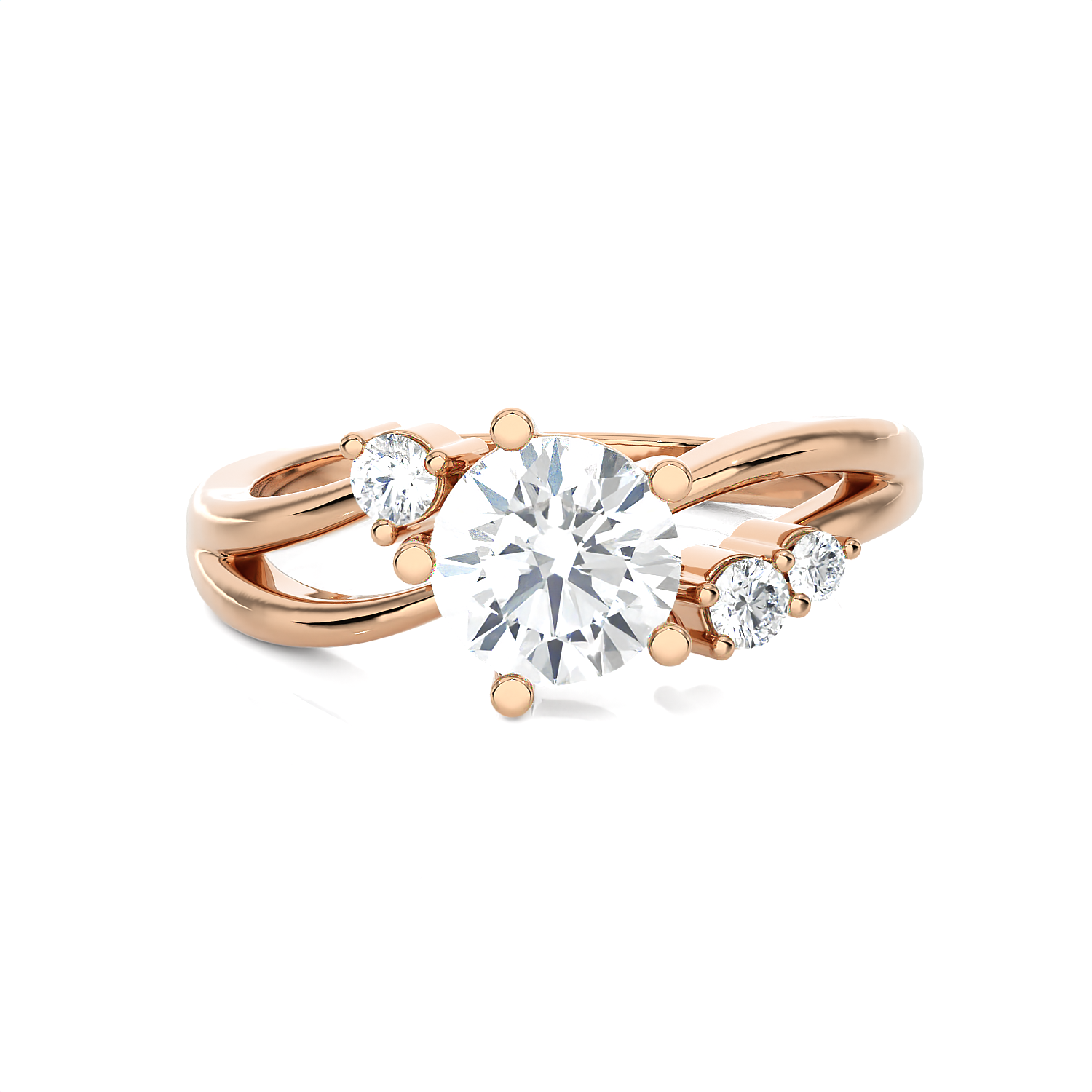 1 ctw Round Three Stone Lab Grown Diamond Ring
